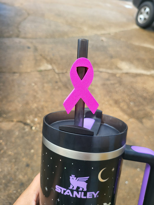 Awareness Ribbon Straw Topper
