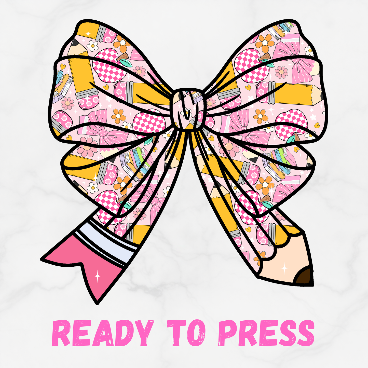 Pencil Pink Bow